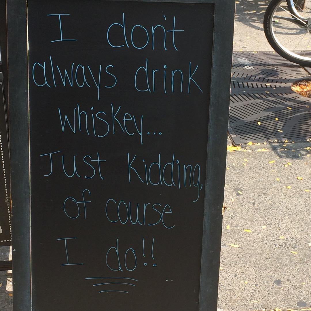 Some more whiskey logic! #localwhiskey