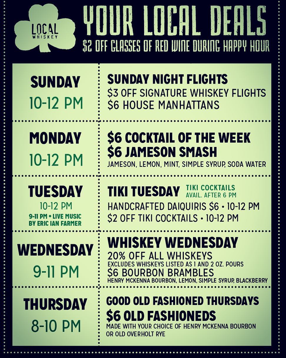 @localwhiskeybar now offering #happyhour specials!! Craft cocktails, wine and whisk(e)y offerings!! Come at us and get served! (Literally..like if you come in, we are going to serve you). #happyvalley #cocktails #oldfashioned #manhattans #brambles #pennst