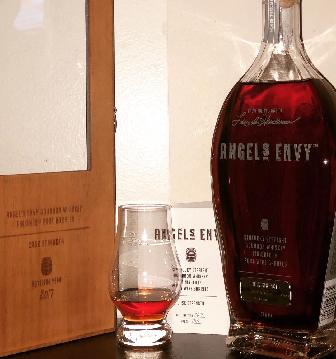 Stop into Local Whiskey to liven up those rainy day blues with our featured bourbon, Angels Envy Cask Strength 2017! *** An extremely robust bourbon, coming in at 124.5 Proof. Let it rest, and see how it develops in your glass. Bouquet of berries, oak and